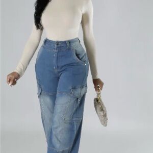 Woman’s high waisted wide leg pants